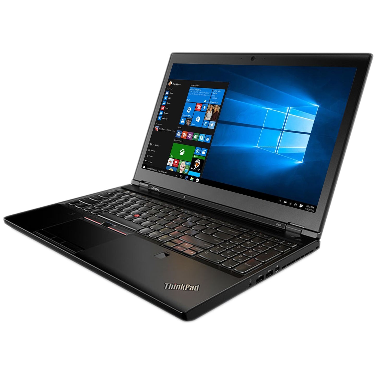 Refurbished Lenovo ThinkPad P50 15 inch (2015) Laptop i7-6820HQ 32GB Ram SSD 256GB Storage Windows 10 Pro - Computer Wholesale